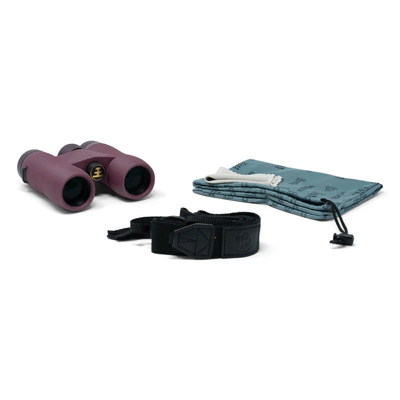 Field Issue 10X Waterproof Binoculars Oxblood Maroon