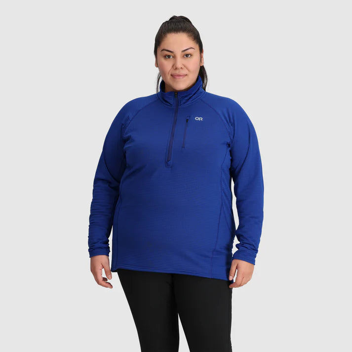 Womens Vigor Grid Fleece Half Zip Plus