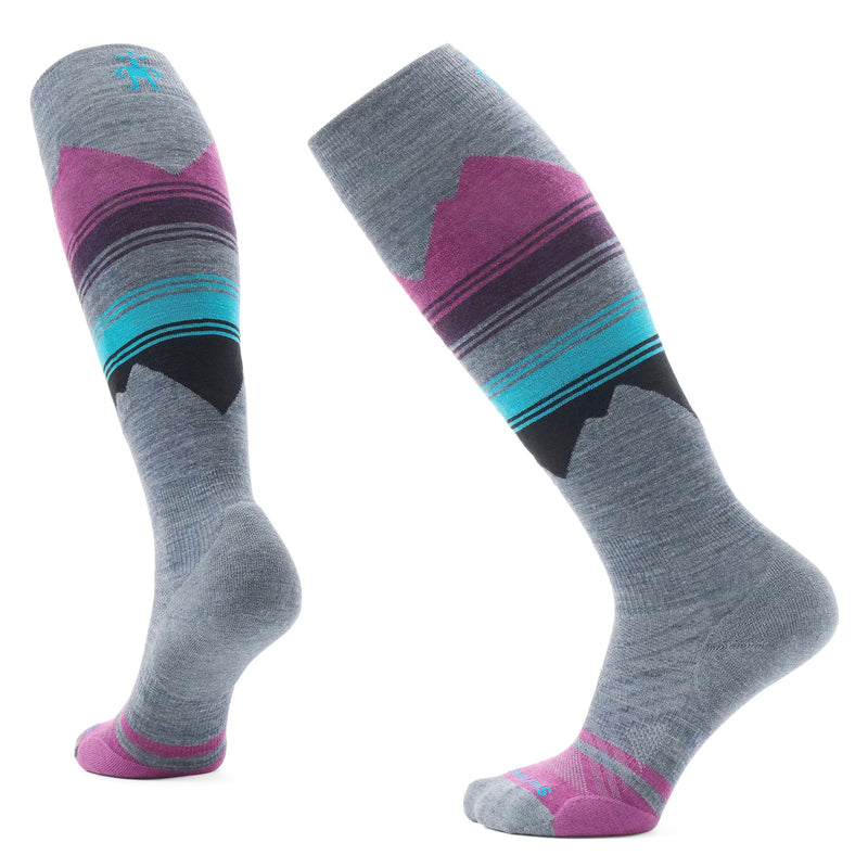 Women's Ski Pattern Targeted Cushion OTC Socks